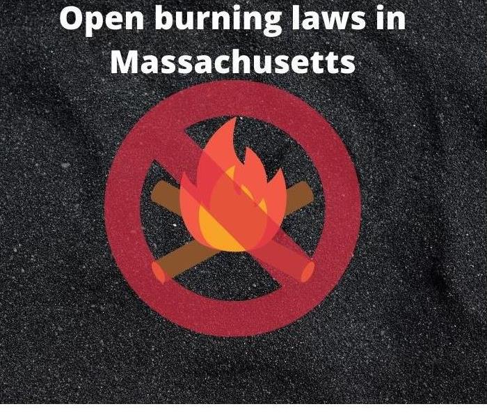 Open burning laws in Massachusetts, fire crossed out 
